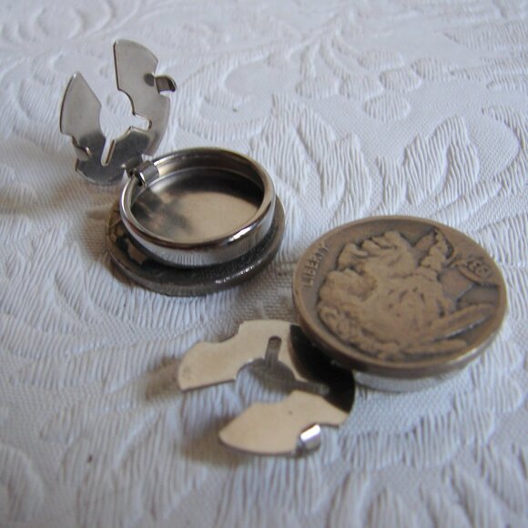 Set of 6 Indian Head/Buffalo Nickel Real Coin BUTTON COVERS, 1930's Coins - Picture 4 of 4